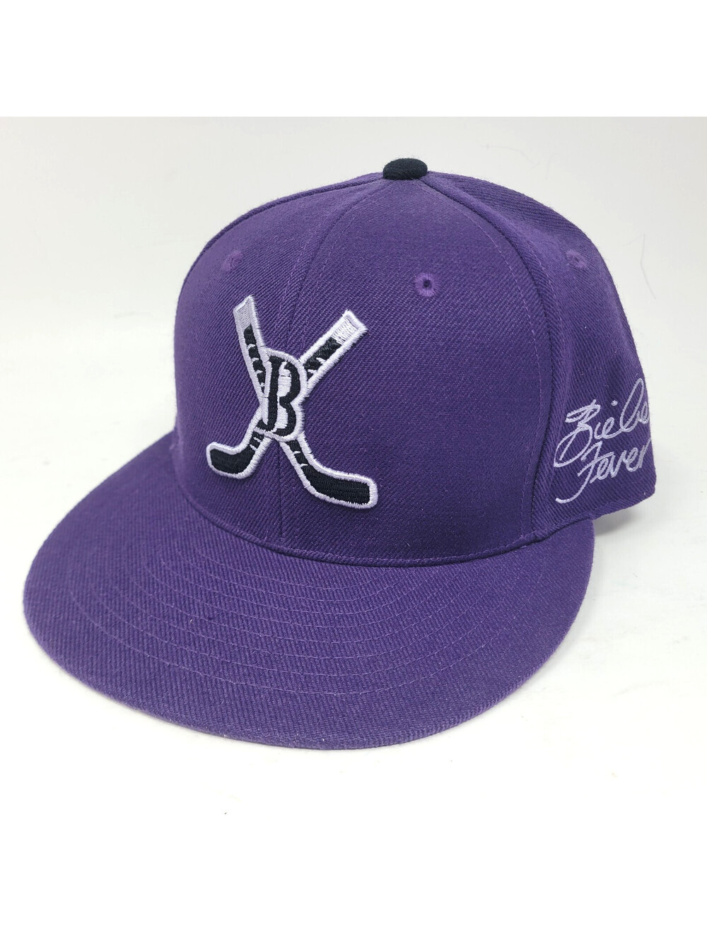 Justin Bieber Fever Baseball Fitted Hat Cap fits Like 7 -7 1/8 Purple